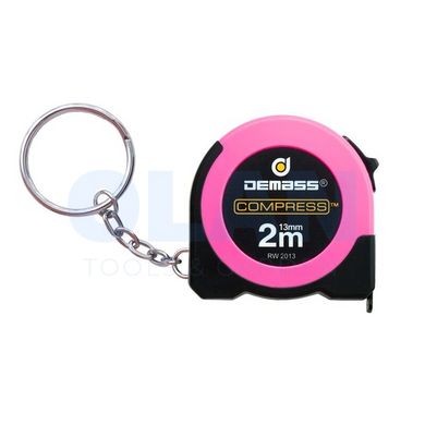 Рулетка вимірювальна Compress mini, 2мx13мм, рожева