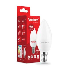 Світлодіодна лампа Vestum LED C37 6W 4100K 220V E14
