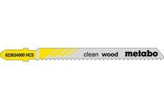 5 пилкових полотен для лобзиків «clean wood», 74/ 2,5 мм