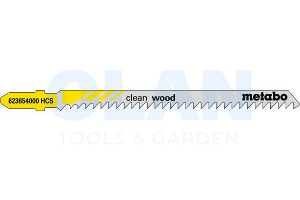 5 пилкових полотен для лобзиків «clean wood», 91 мм/ 3,0