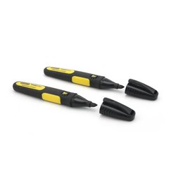 Набір маркерів FatMax® 2 шт. з плоским наконечником і стійкими чорним чорнилом STANLEY