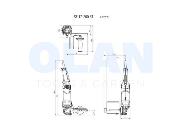 Полірувальна щіткова машина SE 17-200 RT Set (602259500)