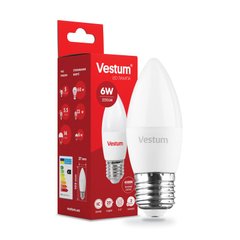 Лампа LED Vestum C37 6W 4100K 220V E27