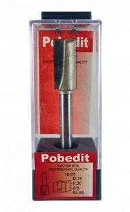 Фреза по дереву Pobedit 1007 пазова пряма D14 h30 d8 h90