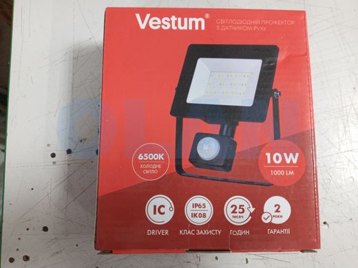 Прожектор LED Vestum 10W 1000 Lm з датчиком 1-VS-3009