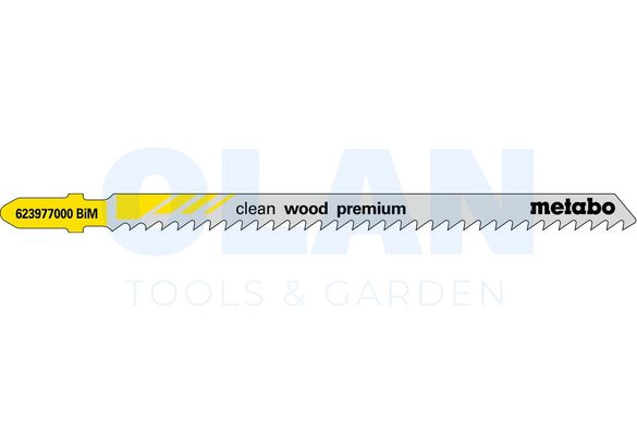5 пилкових полотен для лобзиків «clean wood premium», 105/ 3,0 мм
