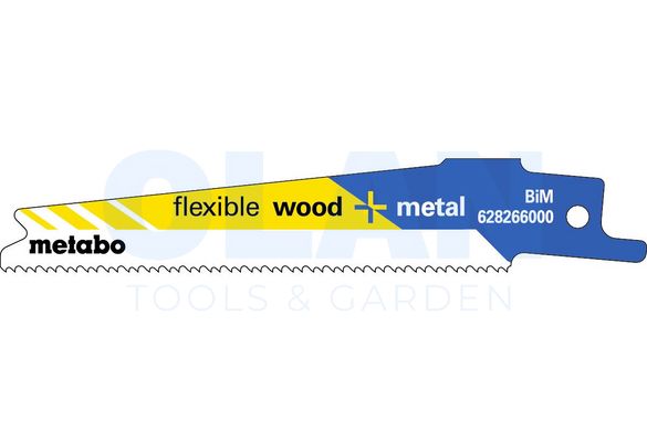 5 пилкових полотен для шабельних пилок «flexible wood + metal», 100 x 0,9 мм