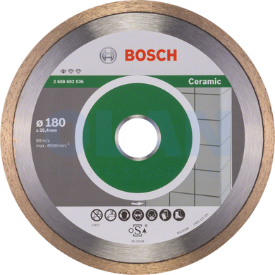 Алмазний диск Bosch Standard for Ceramic 180-25,4 мм