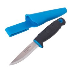 Ніж шведський, двукомпонентна ручка, синій, 220мм.
