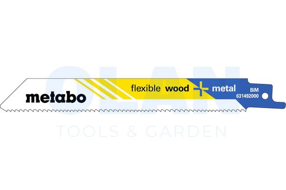 5 пилкових полотен для шабельних пилок «flexible wood + metal», 150 x 0,9 мм