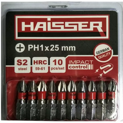 Набір біт Haisser PH1*25мм S2, 10шт.