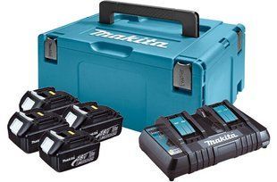 Набір акумуляторів LXT (BL1830x4, DC18RD, Makpac2) 197720-6 Makita