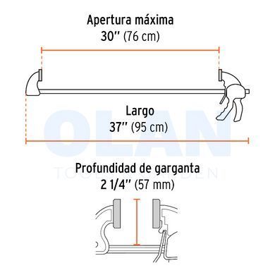 Струбцина тригерна 75 кг, 760 мм, par-130