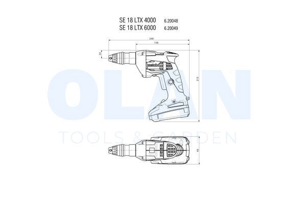 SE 18 LTX 4000 Акумуляторні шуруповерти для гіпсокартону