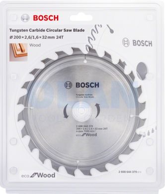 Диск пиляльний Bosch Eco WO 200x32-24T