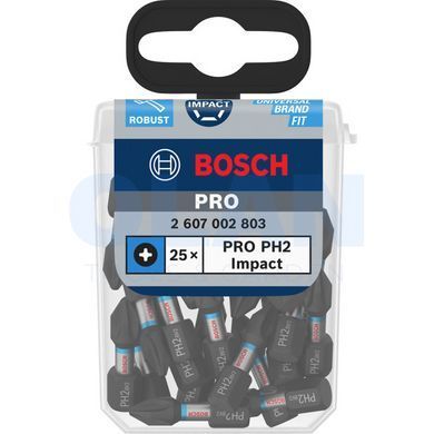 Біта BOSCH 25шт ударна Ph2 25 мм ХН 2607002803