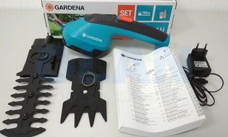 Ножиці для живоплоту акумуляторні GARDENA AccuCut Li + комплект лез для чагарнику