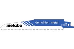5 пилкових полотен для шабельних пилок «demolition metal», 150 x 1,6 мм