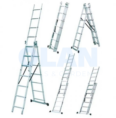 Драбина універс. Werk 3х8сх,  3х8 , висота 5,1/2,3м., вага 12,1 кг