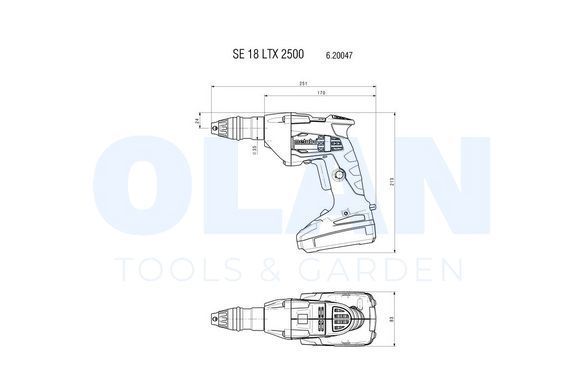 SE 18 LTX 2500 Акумуляторні шуруповерти для гіпсокартону