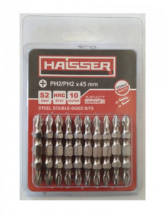 Набір біт двосторонніх Haisser PH2 / PH2 х45мм 10шт