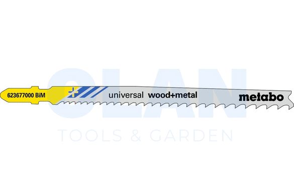 25 пилкових полотен для лобзиків «universal wood + metal», 106 мм/progr.
