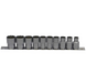 Набір універсальних головок SPLINE 1/2" 10 од. CR-V SATINE Haisser 70192 - 2