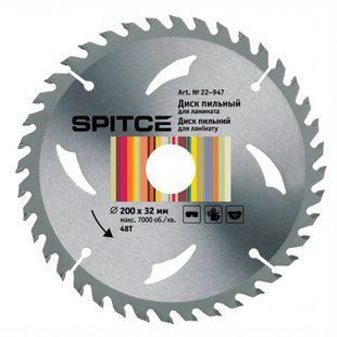 Диск пильний Spitce ламінат 200х32х48