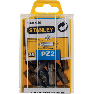 Біта з шестигранним хвостовиком 1/4 під шліц Pz2 довжиною 25 мм STANLEY 1-68-949