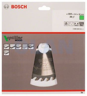 Диск пильний Bosch 184x30/36 Optline 2608640611