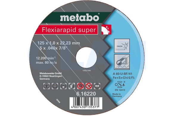 Flexiarapid super 180x1,6x22,23 Inox, TF 41