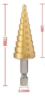 Свердло по металу ступінчасте 4-20мм