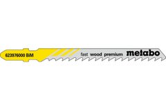 5 пилкових полотен для лобзиків «fast wood premium», 74/ 4,0 мм