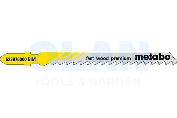 5 пилкових полотен для лобзиків «fast wood premium», 74/ 4,0 мм