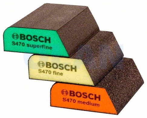 Набір шлифгубок Bosch 69x97x26 мм, M/F/SF