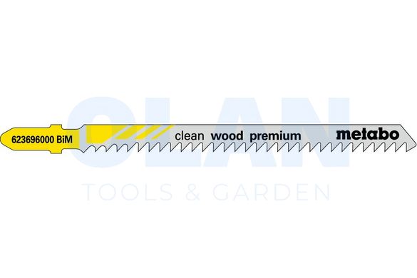5 пилкових полотен для лобзиків «clean wood premium», 91/ 3,0 мм