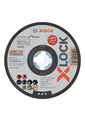 Відрізний круг X-LOCK 125x1 Standard INOX 10штх2608619262 + Boxx