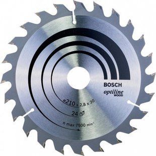 Диск пильний Bosch 210х30/24 OPTLINE 2608640621