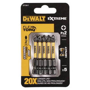 Біта Pz2, L=57 мм, 5 шт,   DeWALT DT7391T