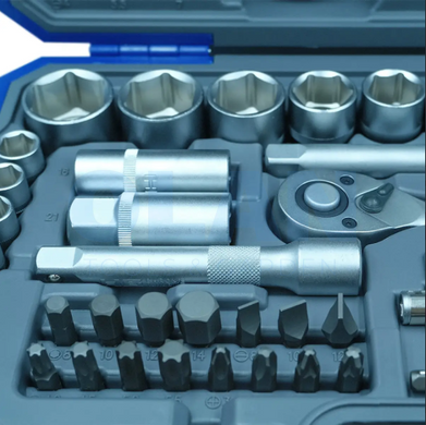 Набір інструментів професійний 1/4" та 1/2" 82 од. Haisser BLACK 70253