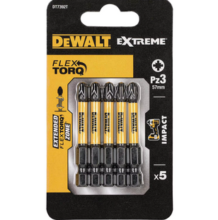 Біта Pz3, L=57 мм, 5 шт  DeWALT DT7392T