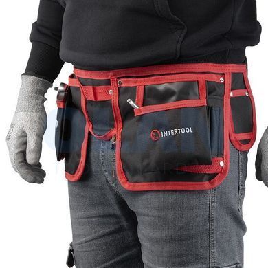 Сумка поясна слюсарно-будівельна, 11 кишень, поліестер INTERTOOL SP-1015