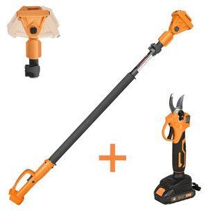 Секатор акумуляторний Tex.As TAOE-PS25+TP13-2 20V 2Ah d25mm зі штангою l=2,25 м