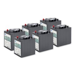 Battery kit Gel 6x 6V/180Ah, 36 V, 180 Ah, Простота обслуговування