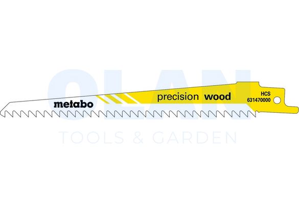5 пилкових полотен для шабельних пилок «precision wood», 150 x 1,25 мм