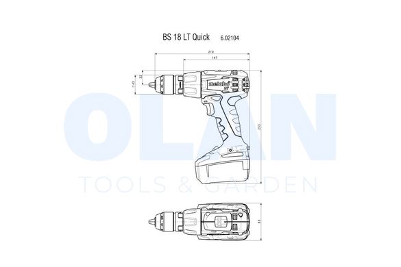 BS 18 LT Quick Set Акумуляторний дриль-шуруповерт