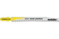 5 пилкових полотен для лобзиків «clean wood premium», 93/ 2,2 мм