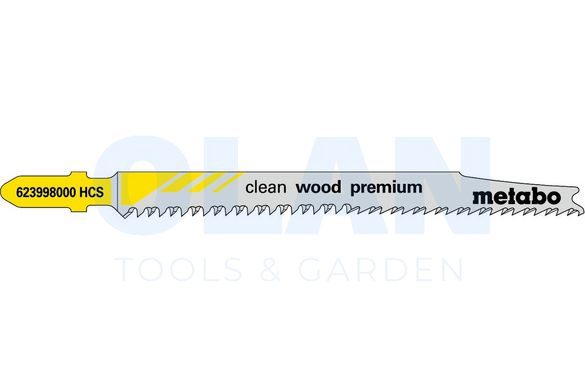 5 пилкових полотен для лобзиків «clean wood premium», 93/ 2,2 мм