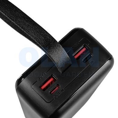 Повербанк портативна батарея 30.000 mAh. чорний - GP-30BQC. швидка зарядка 22.5W GRUNHELM